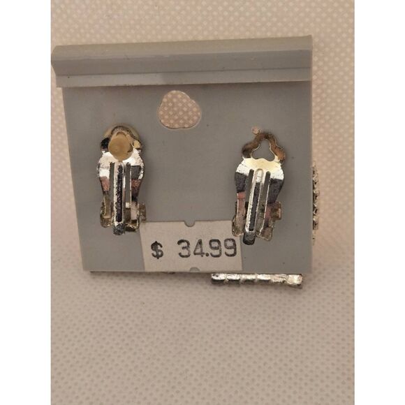 Vintage Austrian Crystal Clip On Earrings - Picture 3 of 4